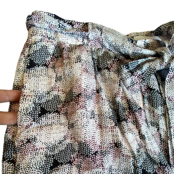 Reiss Jonah Abstract Print Tie Waist Full Mini Skirt in Pink Print Womens Sz 10 - Picture 6 of 11